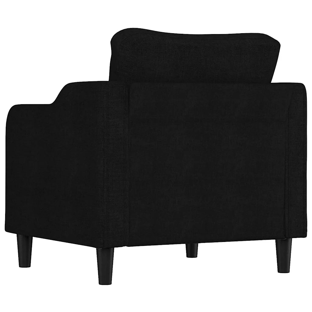 Poltrona | Sedia Relax Nera 60 cm in Tessuto
