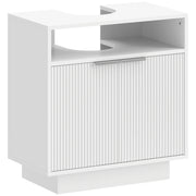Mobiletto Sottolavabo con 2 Ante e Ripiano Aperto ¨C Minimal ¨C 60x33x63 cm Bianco