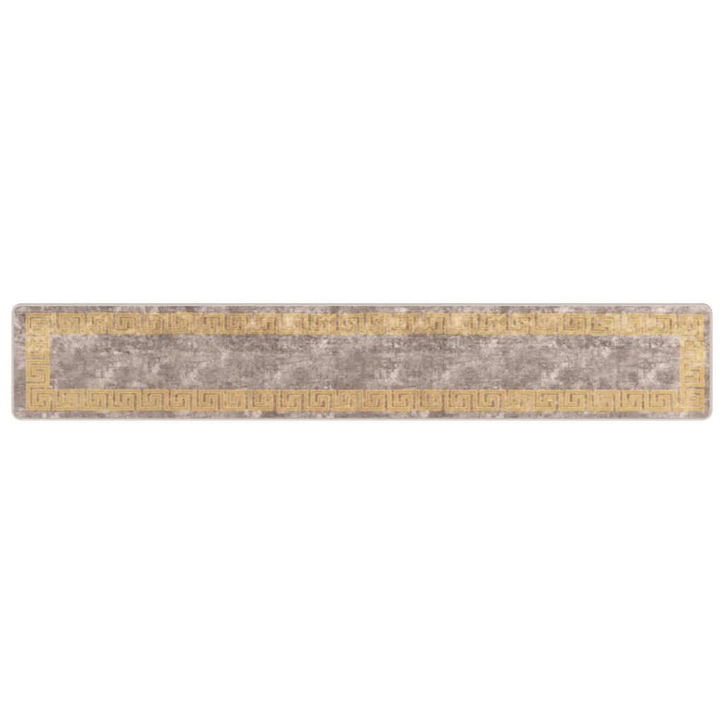 Runner Tappeto MARSA Grigio 50 x 300 cm Poliestere e PVC 42023348