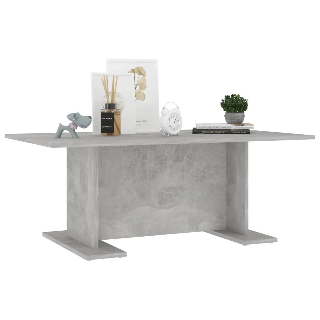 Tavolino Salotto Grigio Cemento 103,5x60x40cm Legno Multistrato 806844