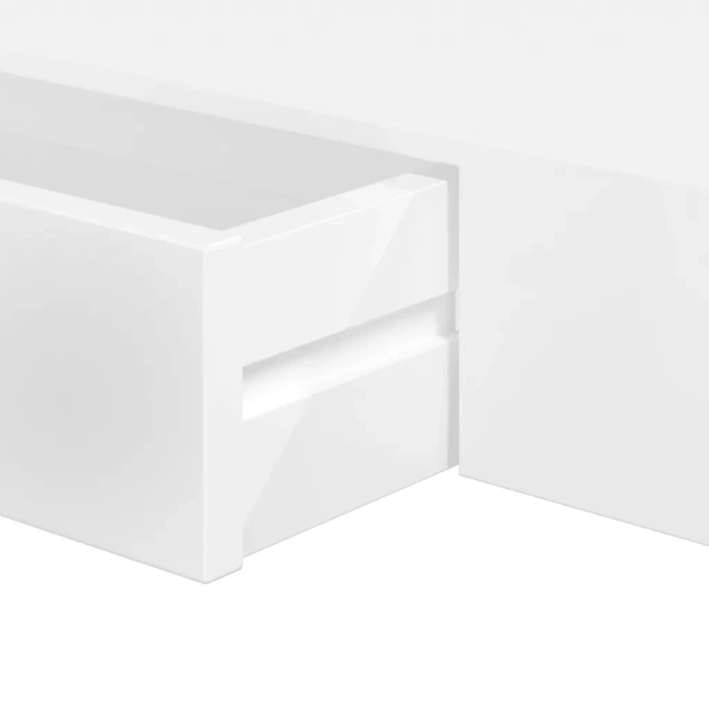 2 pz Mensole | Ripiano | Scaffale con Cassetti Bianco 80 cm