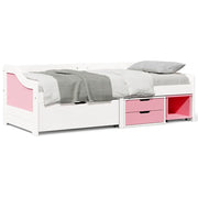 Dormeuse 3 Cassetti senza Materasso Bianco&Rosa 90x200 cm IRUN 3314685