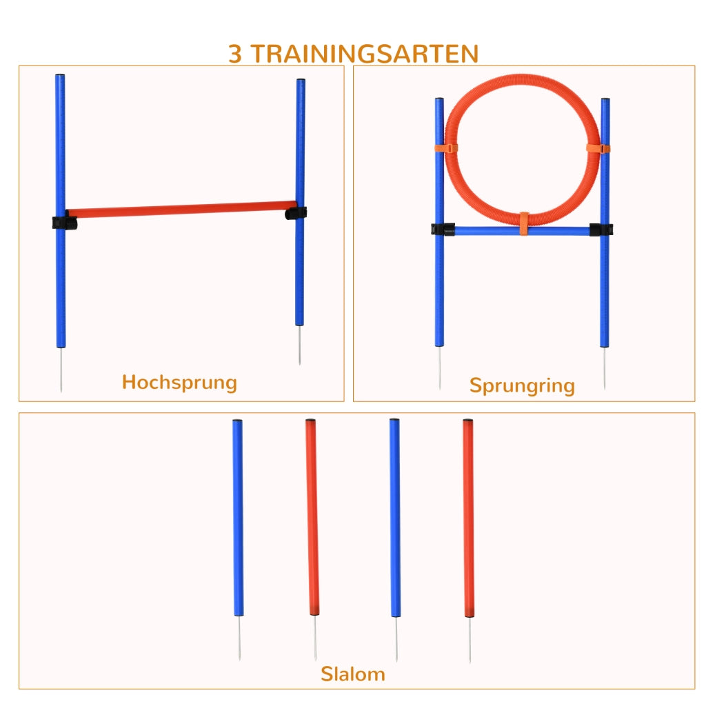 Set Agility per Cani ¨C Minimal ¨C Blu+Rosso