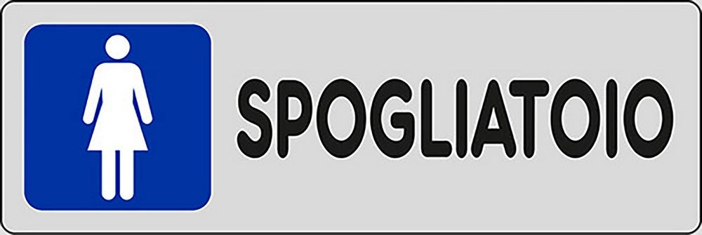 Adesivo Spogliatoi donne palestre negozi piscine 15CMx5CM