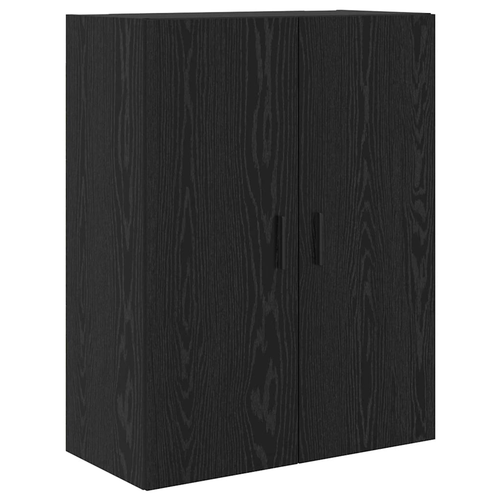 Credenza 2 pz | Madia | Buffet da pranzo | Armadio da pranzo Rovere nero Legno Stratificato e Vetro