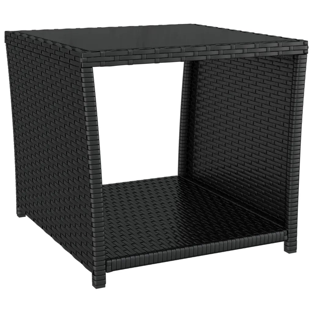 Set Mobili da Giardino 3 pz Nero Polyrattan e Acciaio 3157658