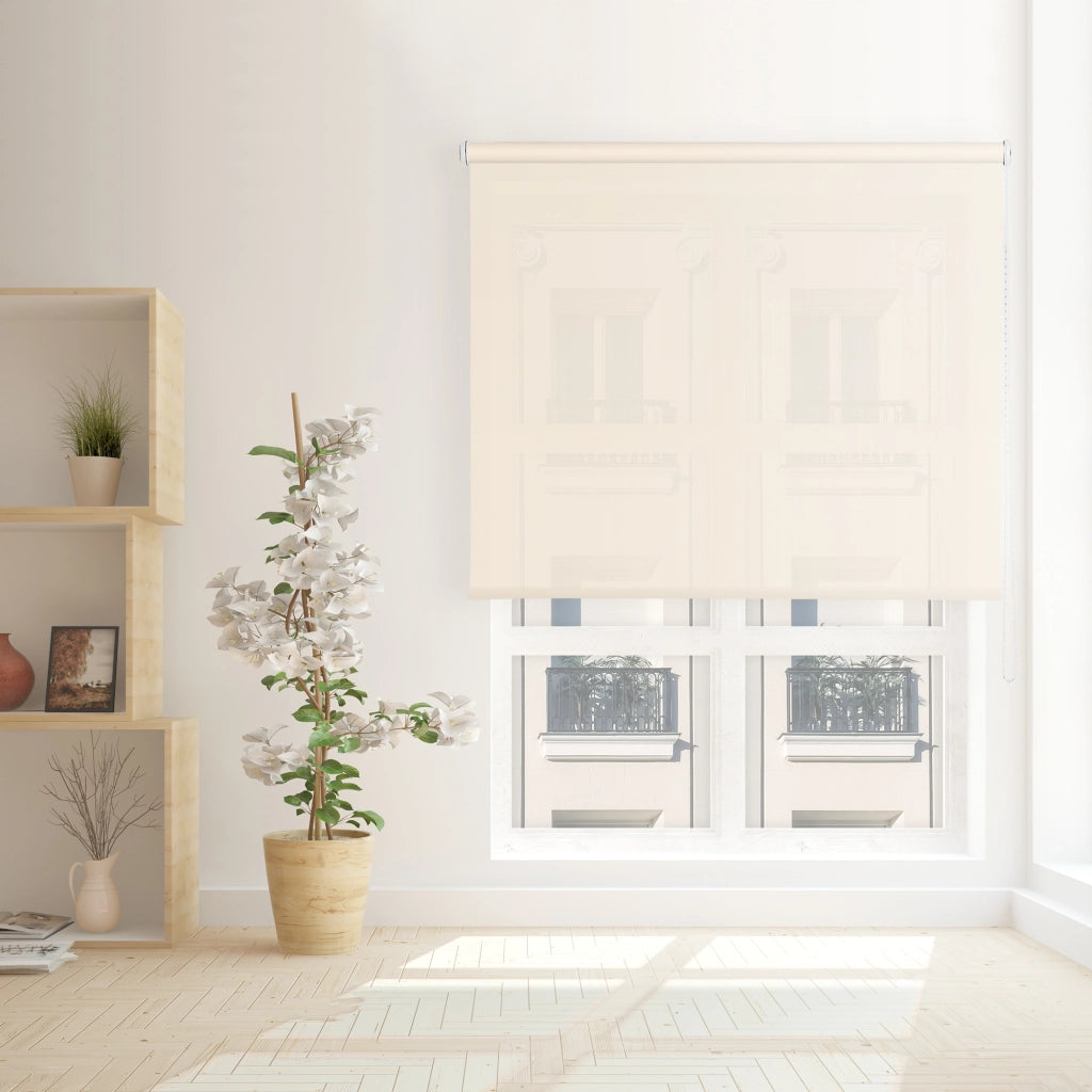 VIEWTEX Tenda a rullo Screen  10% Grado di apertura beige 90 x 190 cm - Made in Europe - 5 anni di garanzia