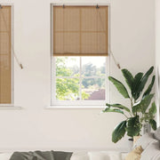 Tenda a rullo con tende-Tenda avvolgibile Marrone 80 x 160 cm Bamb¨´ 527377