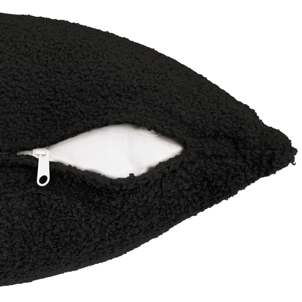 Federa 2 pcs HEERLEN Nero 30 x 50 cm Bouclé 907781