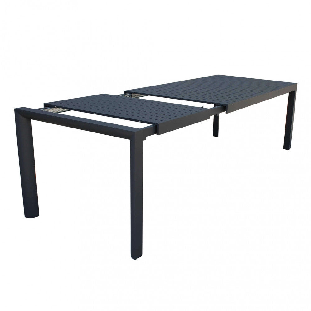 Tavolo Allungabile Houston 160/240x100x74 h cm in Alluminio Antracite