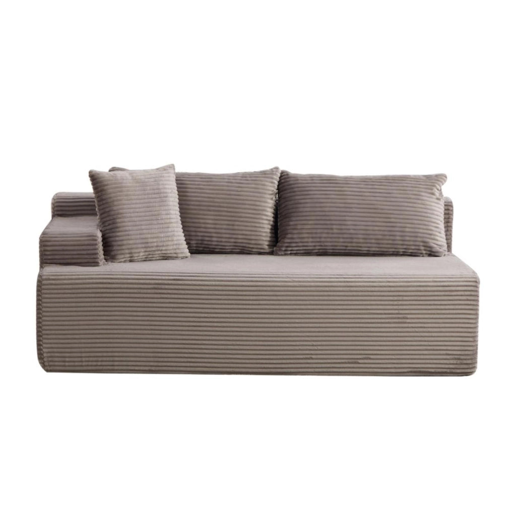 Divano compatto, divano modulare, tessuto chenille, schiuma ad alta elasticità 30D, base antiscivolo, 2 posti, grigio