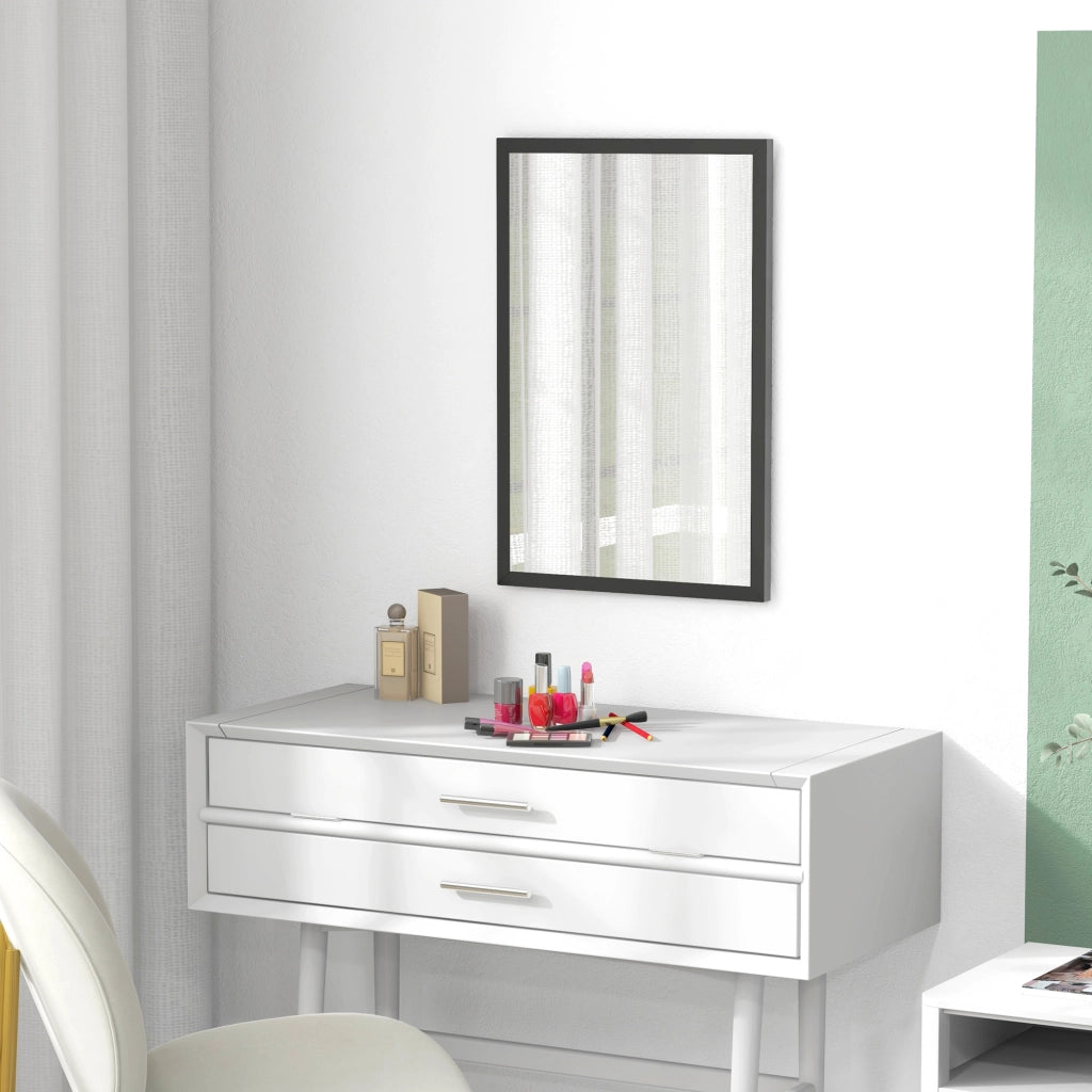 Specchio da Parete ¨C Minimal ¨C Legno Nero 60x40