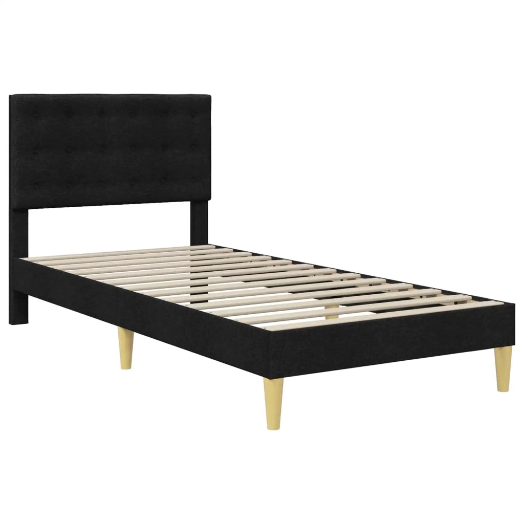 Struttura letto con materasso Nero 100 x 200 cm Tessuto 3415095