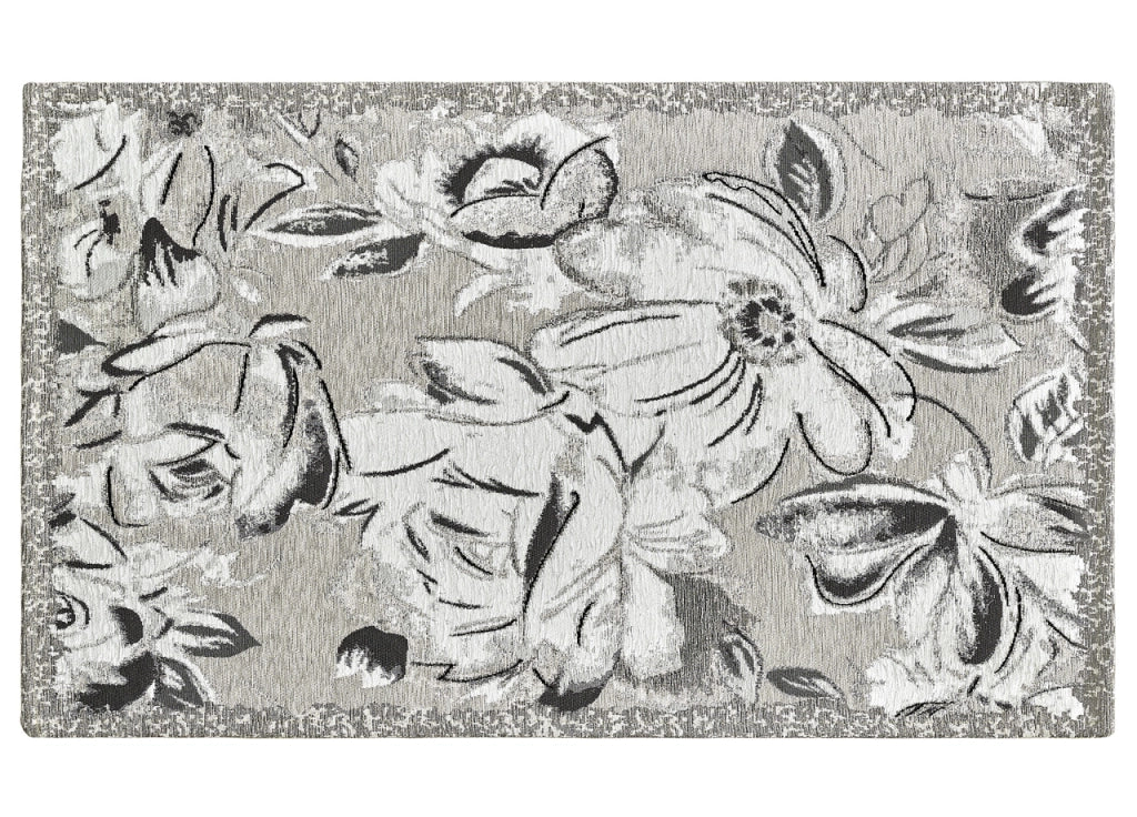 Tappeto Arredo Salotto Antiscivolo Scendiletto Camera Dis. Aster By Suardi - 65x220 - Argento