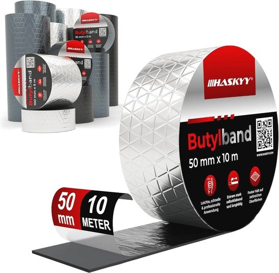 Tubo di sigillaggio universale 50 mm x 10 m - Nastro di riparazione per tetto, camper e altro