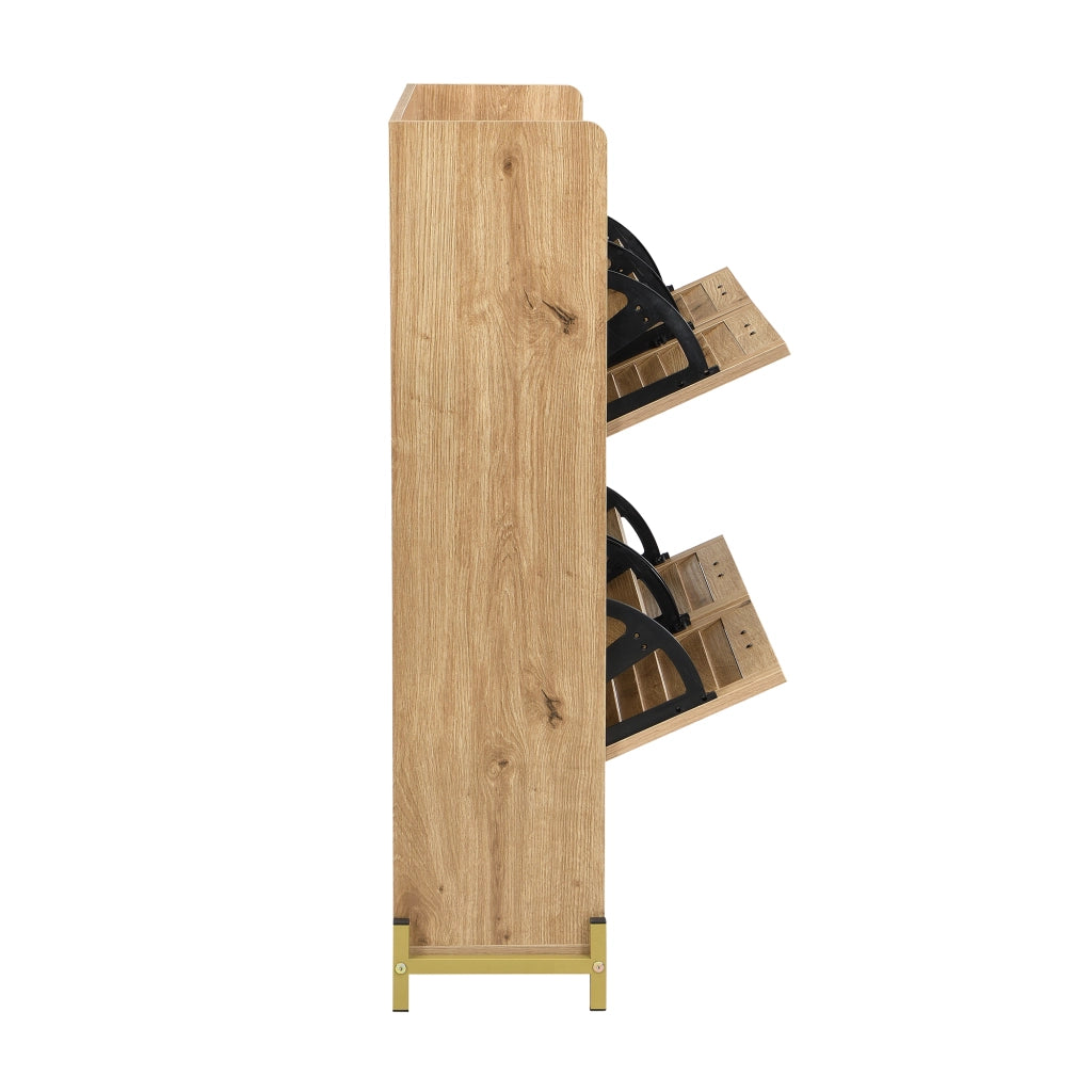 SCARPIERA 4 ante 108,5x24x100 cm MDF colore legno e metallo