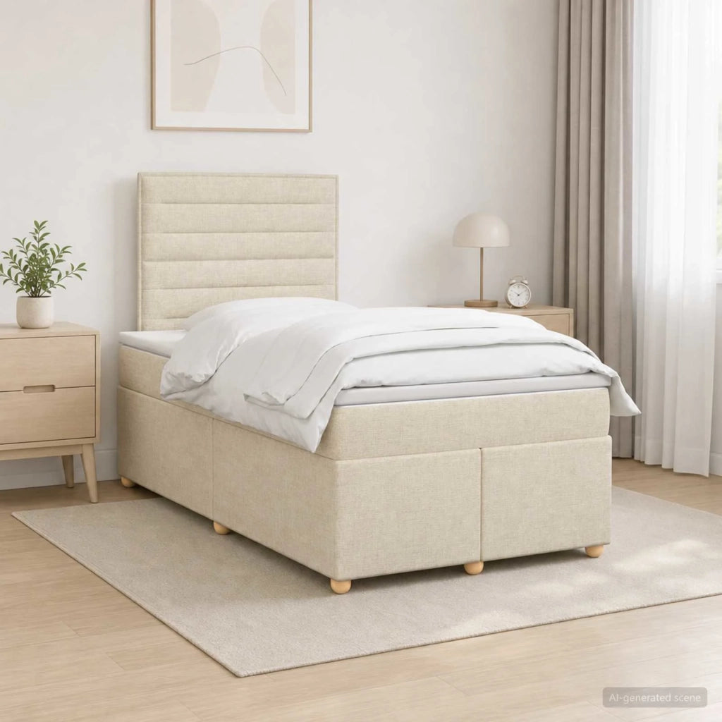 Letto box spring con materasso Marrone Scuro 120 x 190 cm 3453833