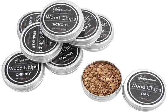 Set di Fiammiferi 8 pezzi - Miscela di Fiammiferi BBQ - Legno di Quercia - Miscela di Legno di Frutta - Profumo Gradevole di Legna - Ideale per Principianti - Legna da Fiammiferi
