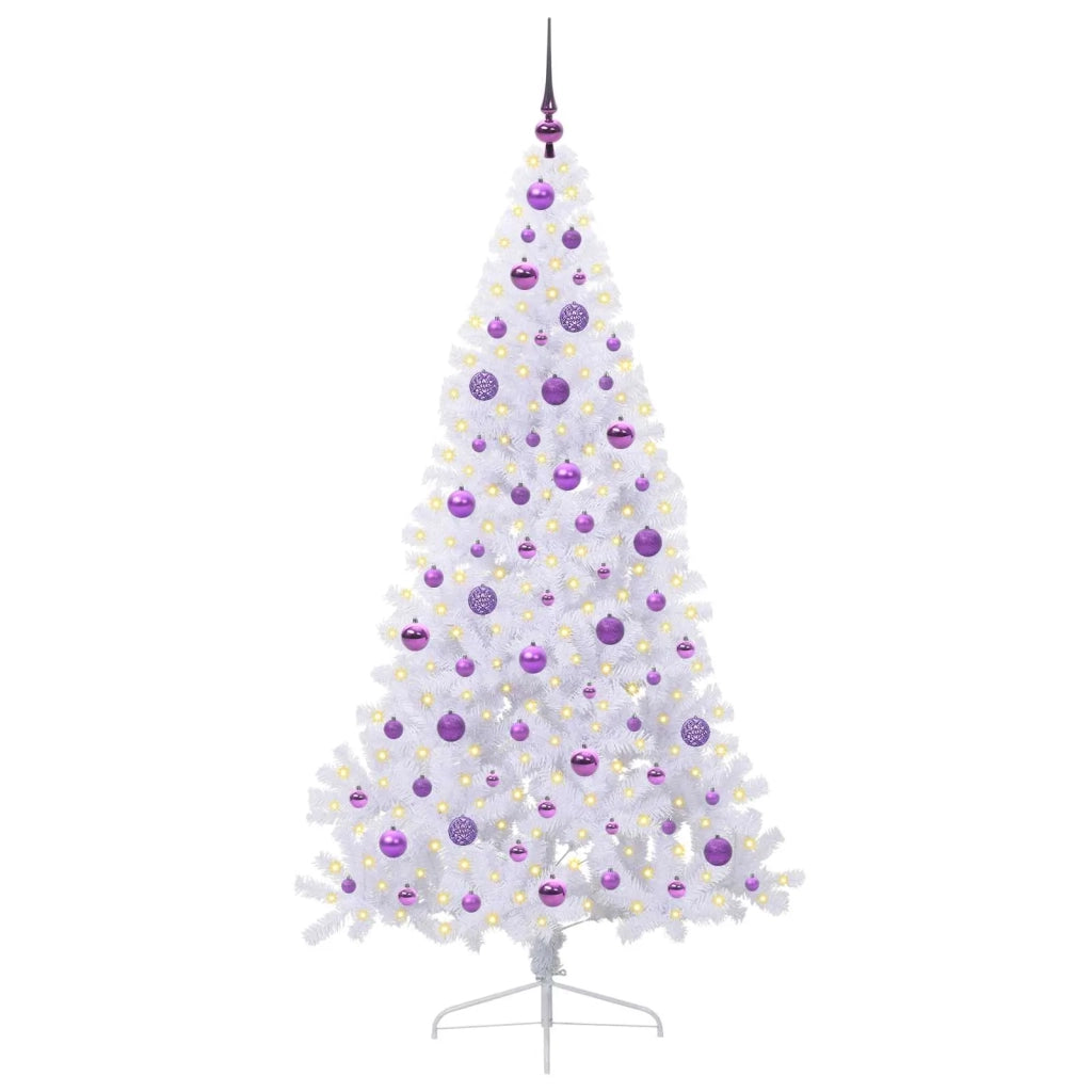 Albero di Natale artificiale Bianco 180 cm PVC e Acciaio 3426818