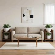 Supporto per piante 2 pz Rovere Fumo 30 x 30 x 40 cm 899619