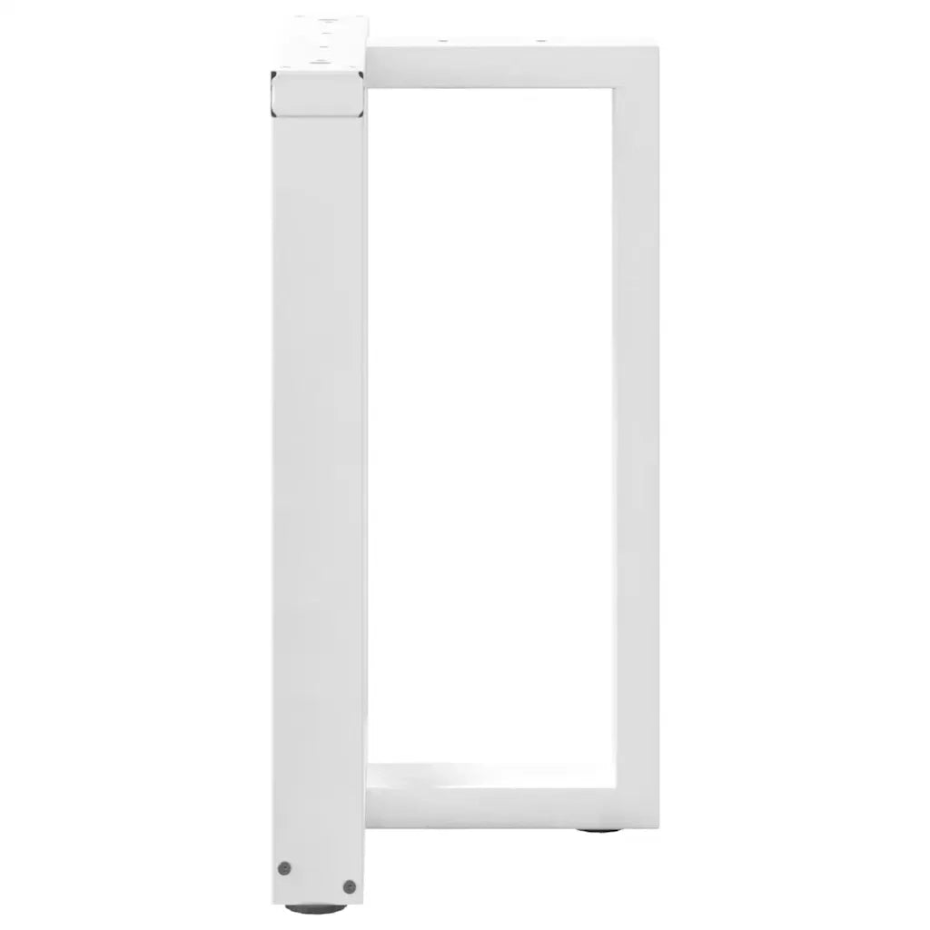 Gambe per tavolo da pranzo a forma di T 2 pz | Piede del tavolo bianche 60x35x(72-73) cm in acciaio