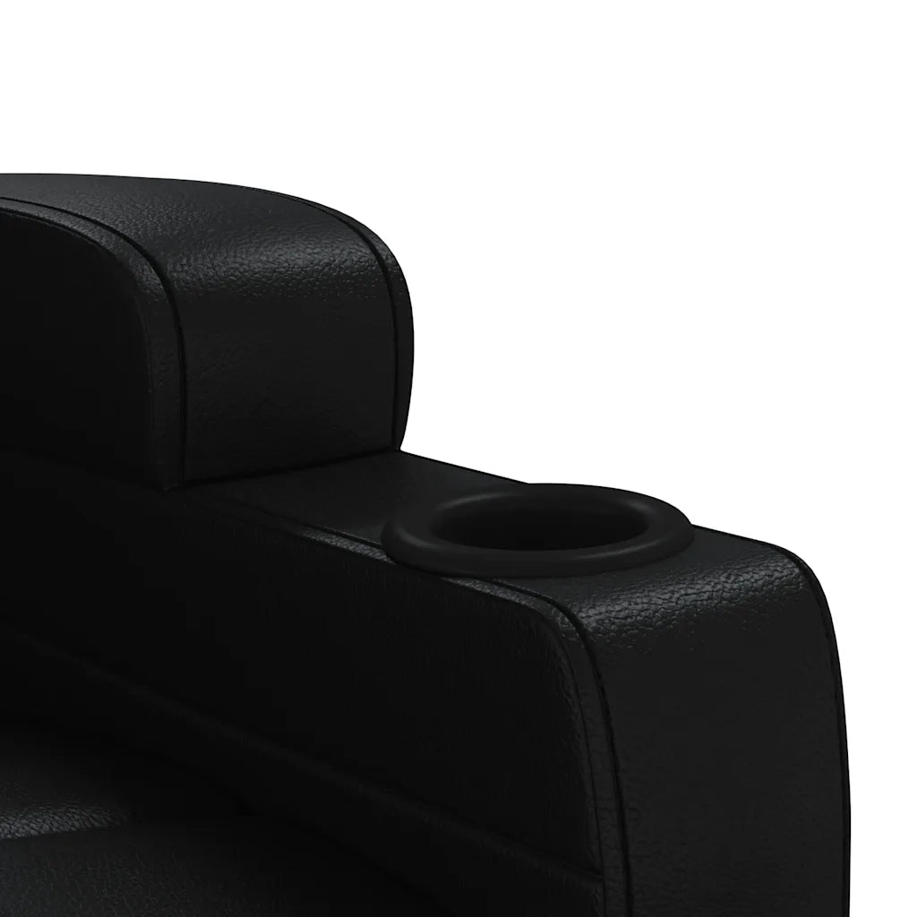 Poltrona Massaggiante | Sedia Relax Nera in Similpelle
