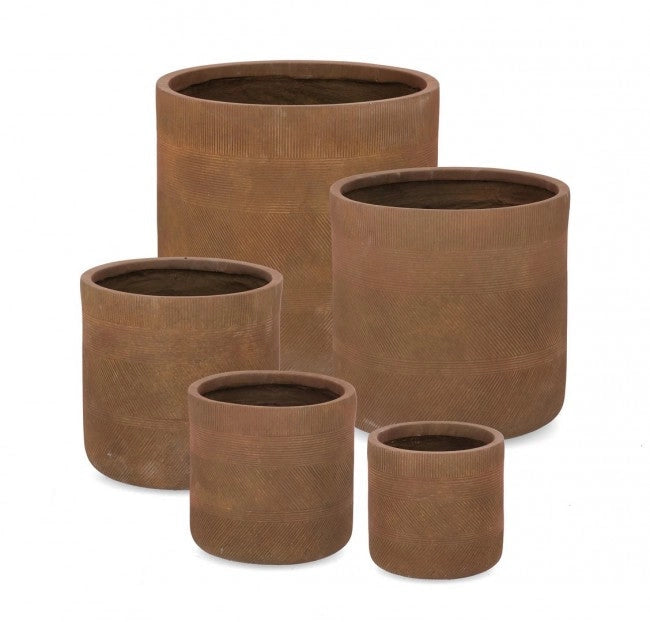 Set 5 Vasi a Cilindro Rigo Rusty